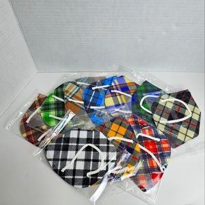 KN95 Facemask plaid tartan qty 10